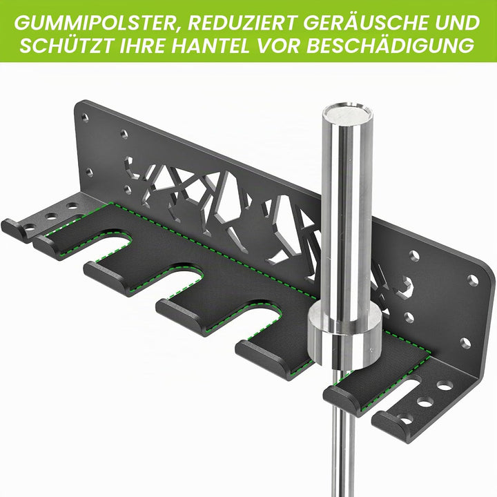 Kipika Vielseitiger Langhantelhalter zur Wandmontage mit Haken, Aufbewahrungsregal für Langhantelsta