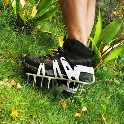 Kayuneed Nagelschuhe, Rasenbelüfter Schuhe mit Gartenspaten, Verstellbare Rasenlüfter, Für Terrasse,