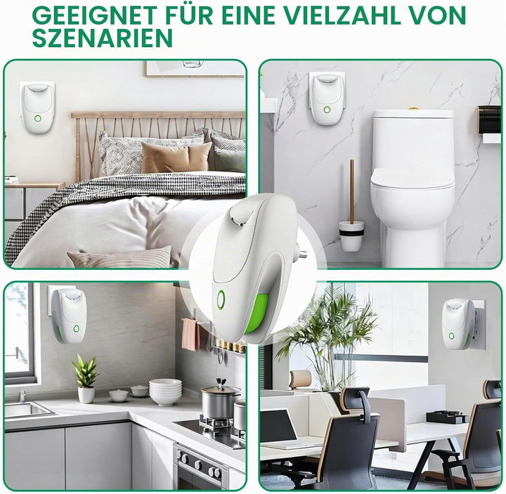 Mini Luftreiniger Steckdose 2 Stück, FainFun Ionisator Luftreiniger mit 2 Modi, Leiser Ionen Luftrei