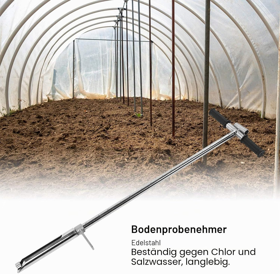 Bodenprobenehmer Edelstahl, 105cm Länge 50mm Mund Edelstahl Bodenprobenehmer mit Pedal