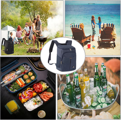 QINGLOU 25L Kühl Rucksack Kühlrucksack Kühltasche Picknicktasche Gross Isoliert isolierte Kühltasche