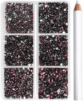 Beadsland 7200pcs Strasssteine für nägel,burgundy Strasssteine set für gesicht strasssteine zum bast