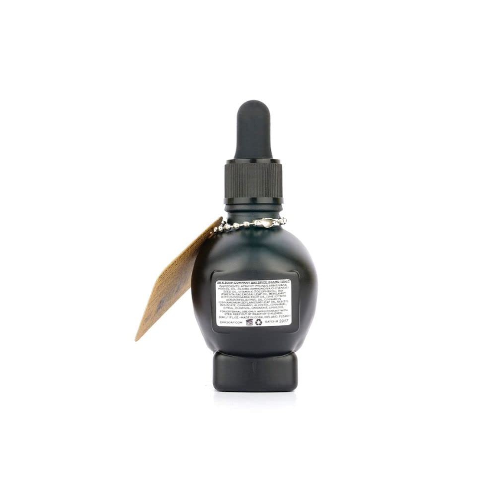 Dr K Soap Company Bartöl/Beard Tonic - Bay Spice Special Edition 1x30ml | Totenkopf-Flasche | natürl