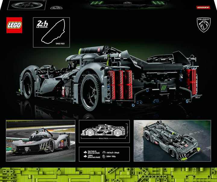 Lego 42156 Technic Peugeot 9X8 24H Le Mans Hybrid Hypercar, legendärer Rennwagen, Modellauto-Bausatz