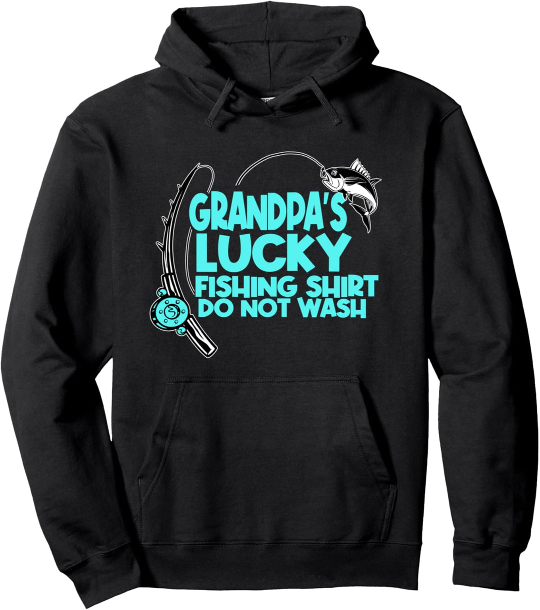Lucky Fishing Design für Opa Spiel Fisch Angler Pullover Hoodie
