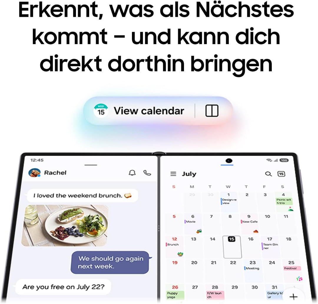 Samsung Galaxy Z Fold8 Smartphone, 256 GB Speicher, 12 GB RAM, Lavender | Android AI Handy, Klapp-Sm
