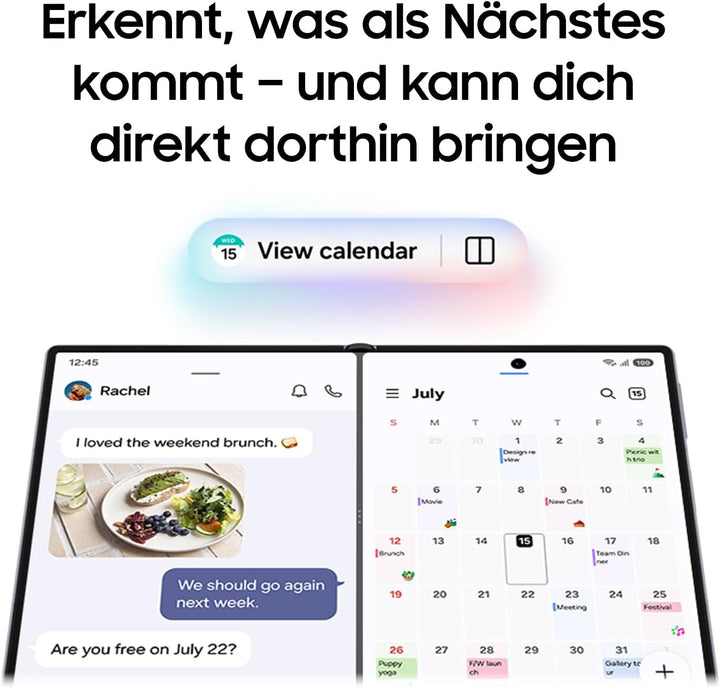 Samsung Galaxy Z Fold8 Smartphone, 256 GB Speicher, 12 GB RAM, Lavender | Android AI Handy, Klapp-Sm