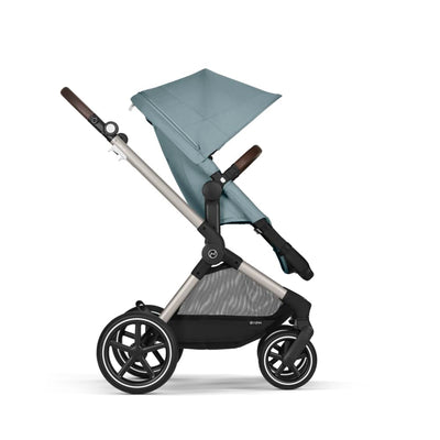 CYBEX Gold Kinderwagen EOS Lux 2-in-1, Reisesystem, Ab Geburt bis 22 kg (ca. 4 Jahre), Sky Blue Lux