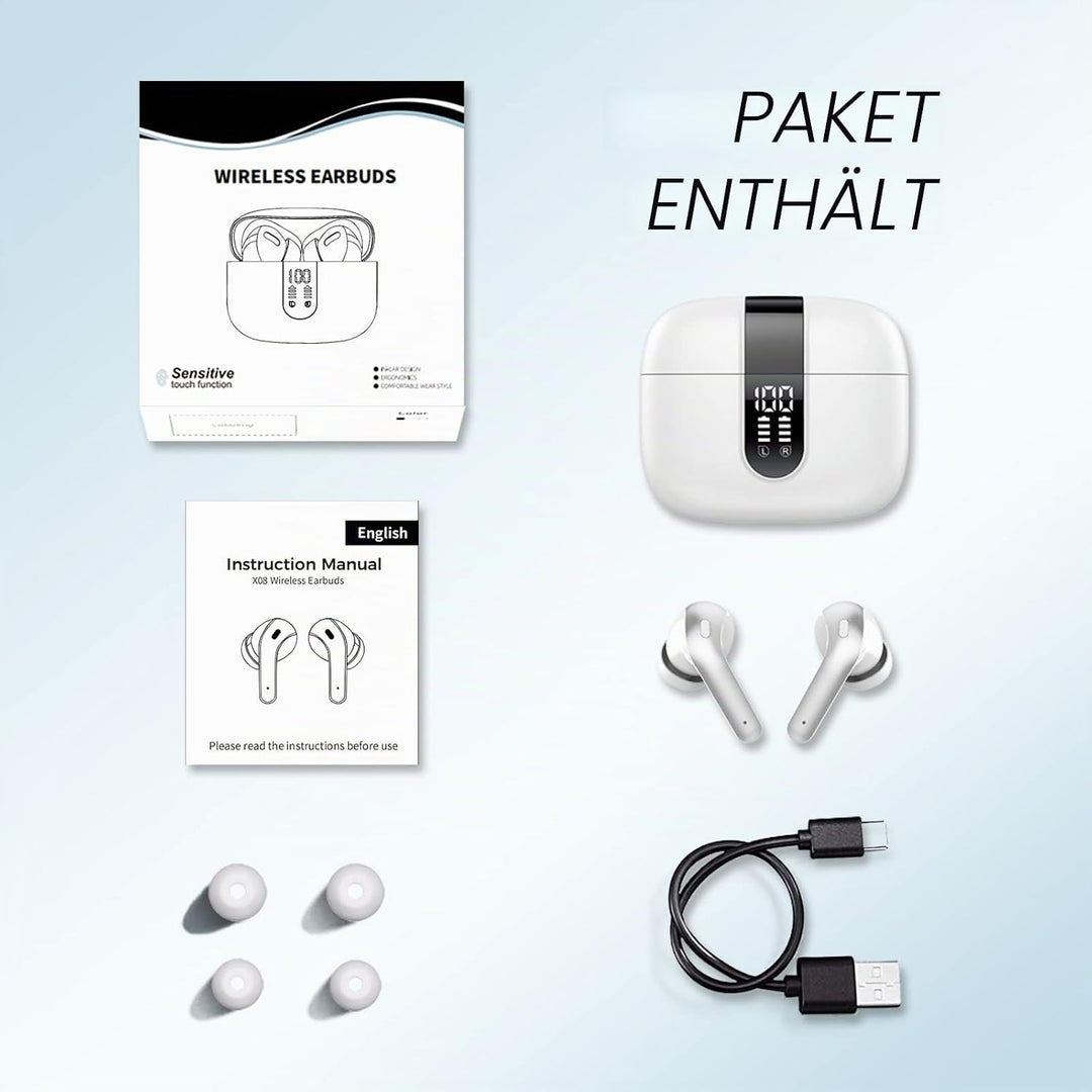 taopod Kopfhörer Kabellos Bluetooth, Bluetooth Kopfhörer Mit Mikrofon, In Ear Kopfhörer Bluetooth 5.