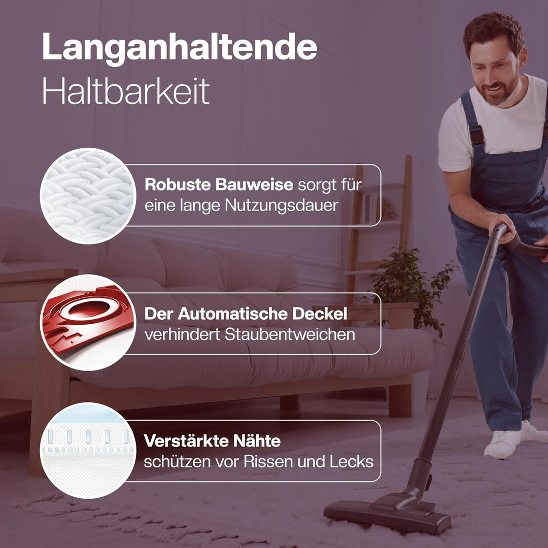 16 Staubsaugerbeutel für Miele Staubsauger [Compact C2 & C1, Complete C1] Ersetzt FJM inkl. 4 Motor-