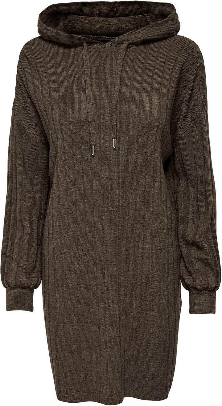 ONLY Female Strickkleid ONLTESSA Langes Kleid S Chestnut/Detail:w. Melange, S Chestnut/Detail:w. Mel