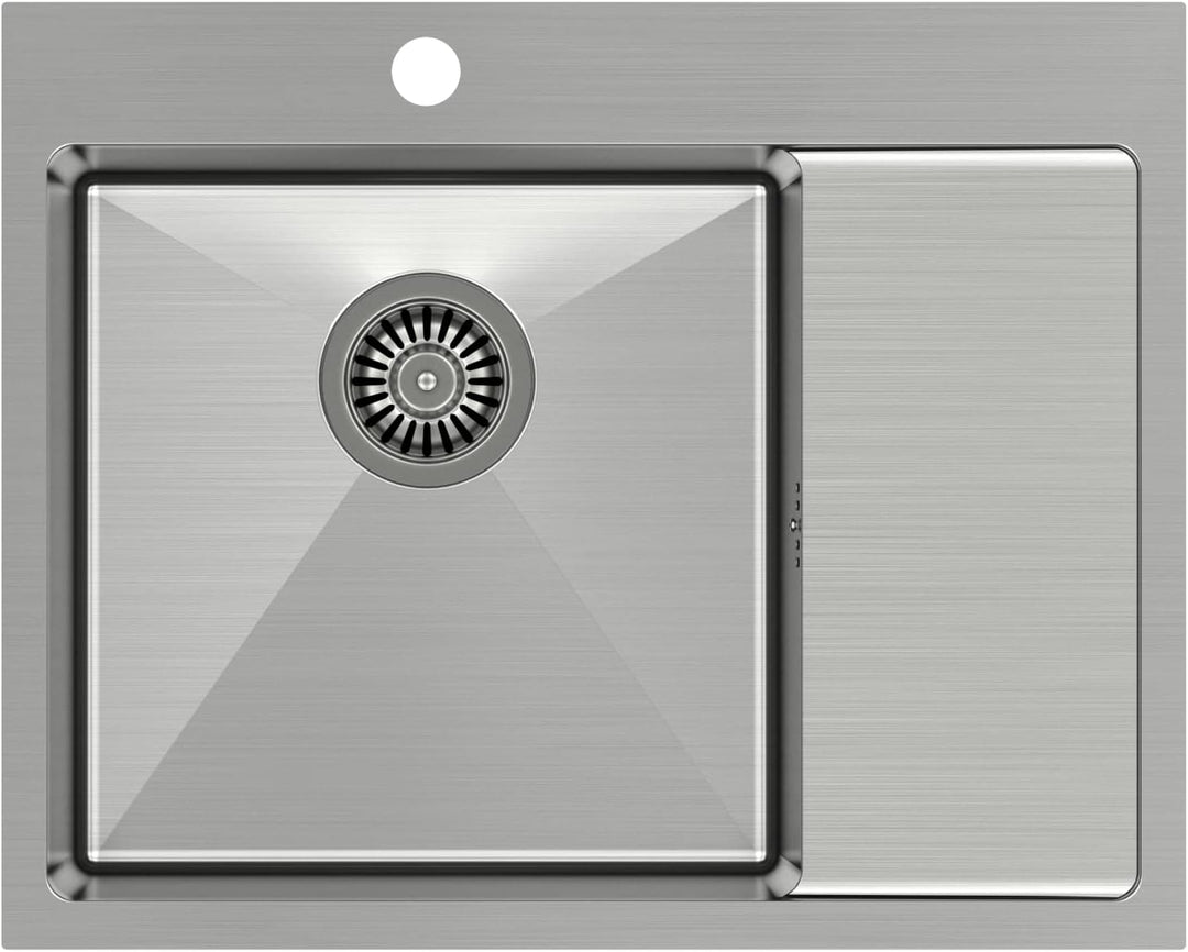 QUADRON | RUSSEL 116 | Einbeckenspüle | Masse: 62 x 48 x 20 cm | Passt in eine Schrankbreite: 45 cm