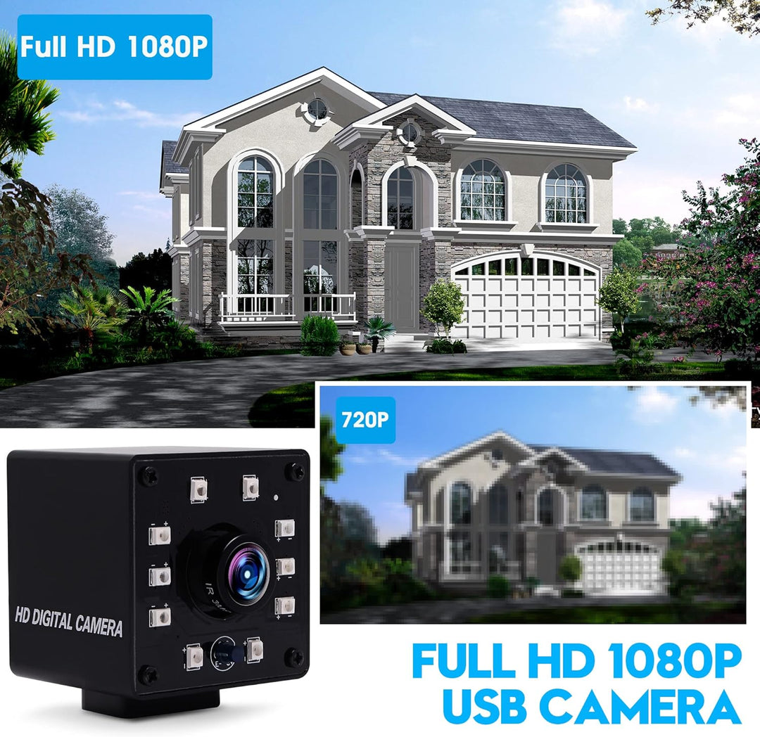 ELP KL36IR 1080P Webcam Full HD Nachtsicht Infrarot PC Kamera 720P/60fps Plug and Play Kamera Video