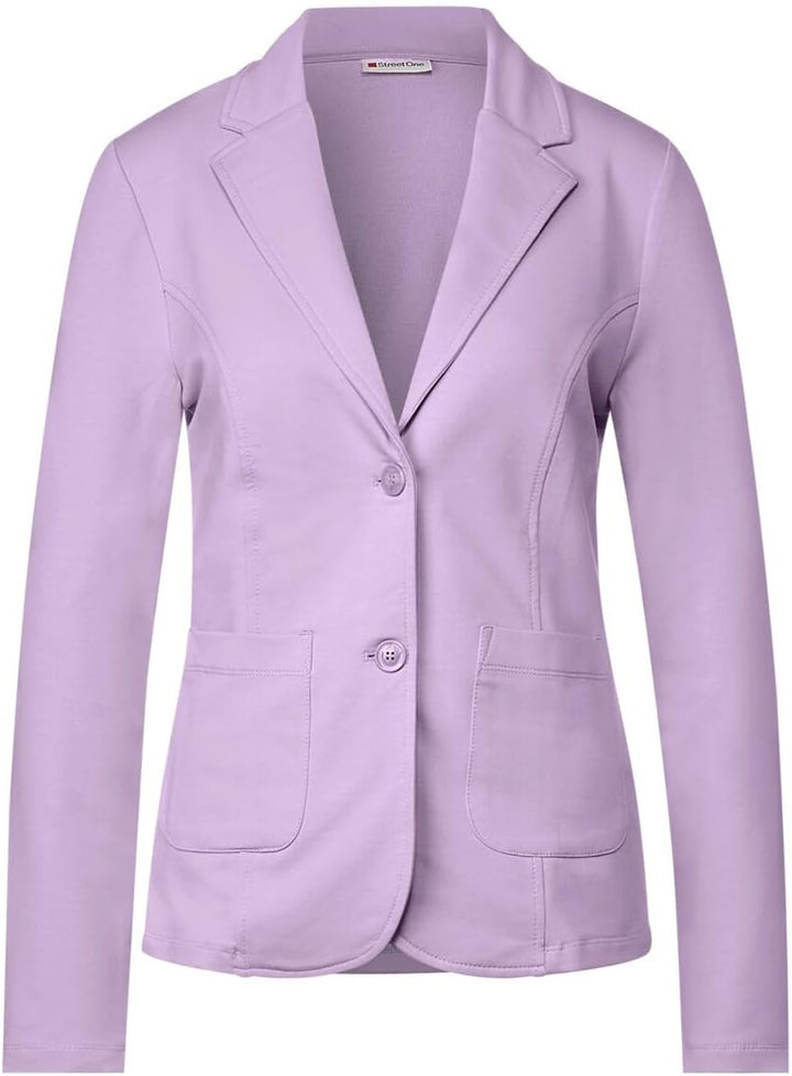 Street One Damen Basic Blazer mit Raffungen 34 Soft Pure Lilac, 34 Soft Pure Lilac