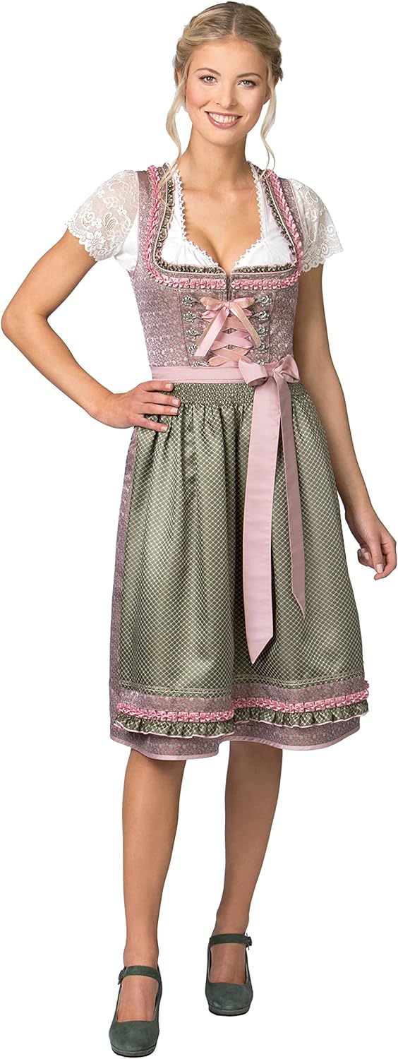 Stockerpoint Damen Dirndl Julia, rose-grün