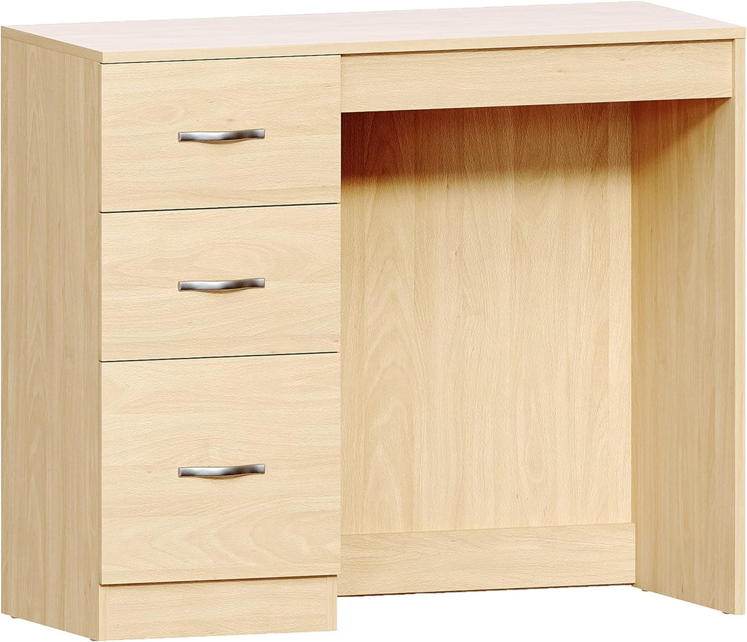 Vida Designs Riano Schminktisch aus Kiefernholz, 3 Schubladen, Schlafzimmermöbel, Kiefer, H 79 x W 9