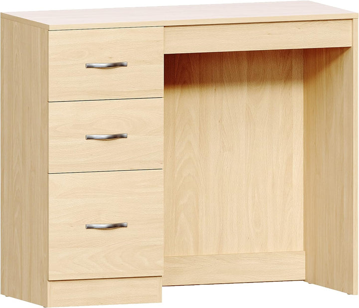 Vida Designs Riano Schminktisch aus Kiefernholz, 3 Schubladen, Schlafzimmermöbel, Kiefer, H 79 x W 9