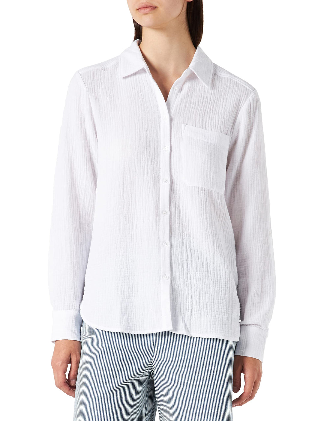 PART TWO Damen Jingapw Sh Relaxed Fit Shirt, Bright White