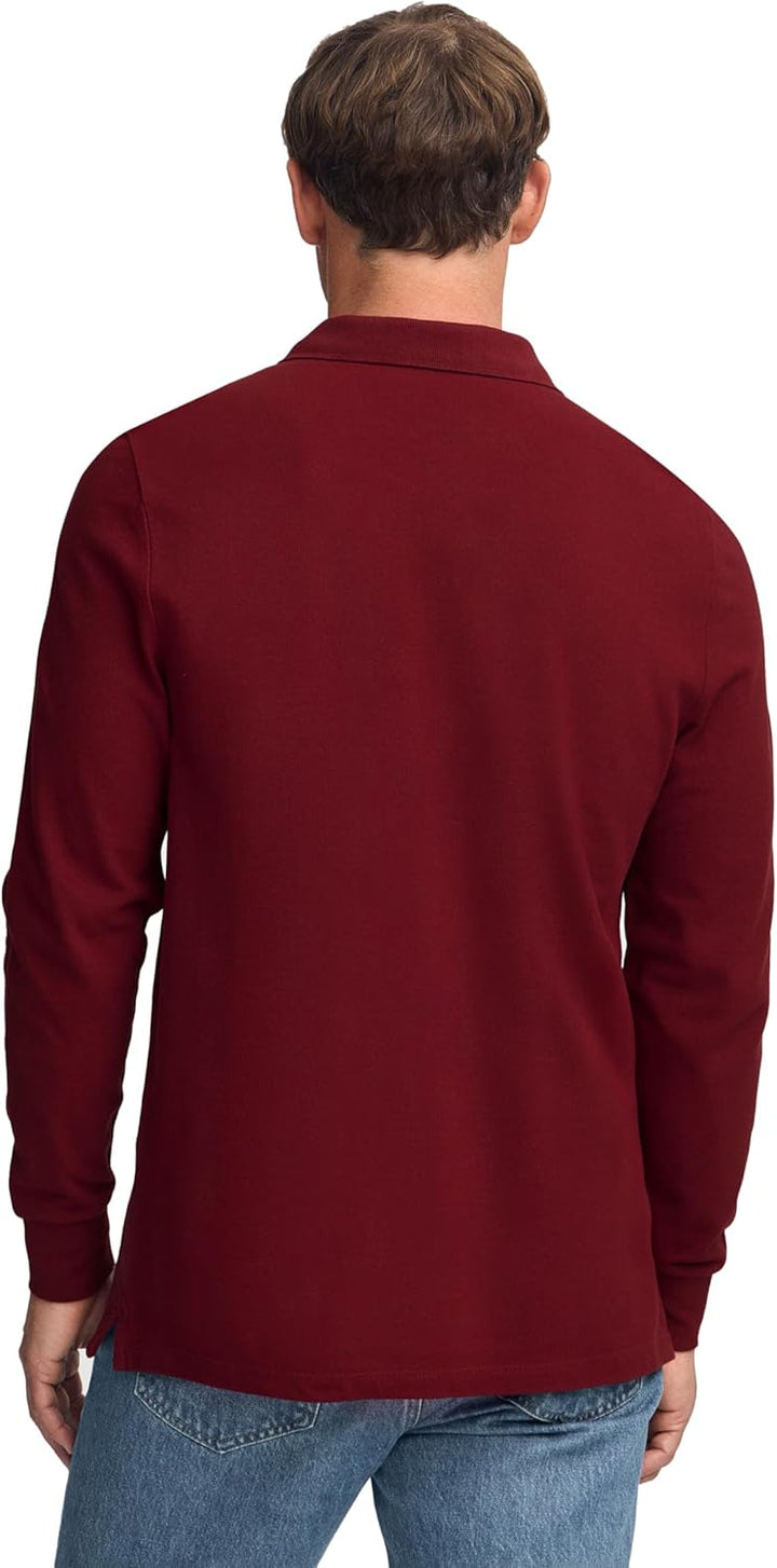 Polo Club Herren Poloshirt Kurzarm Regular Fit Baumwolle Männer Polohemd Longsleeve S Granat, S Gran