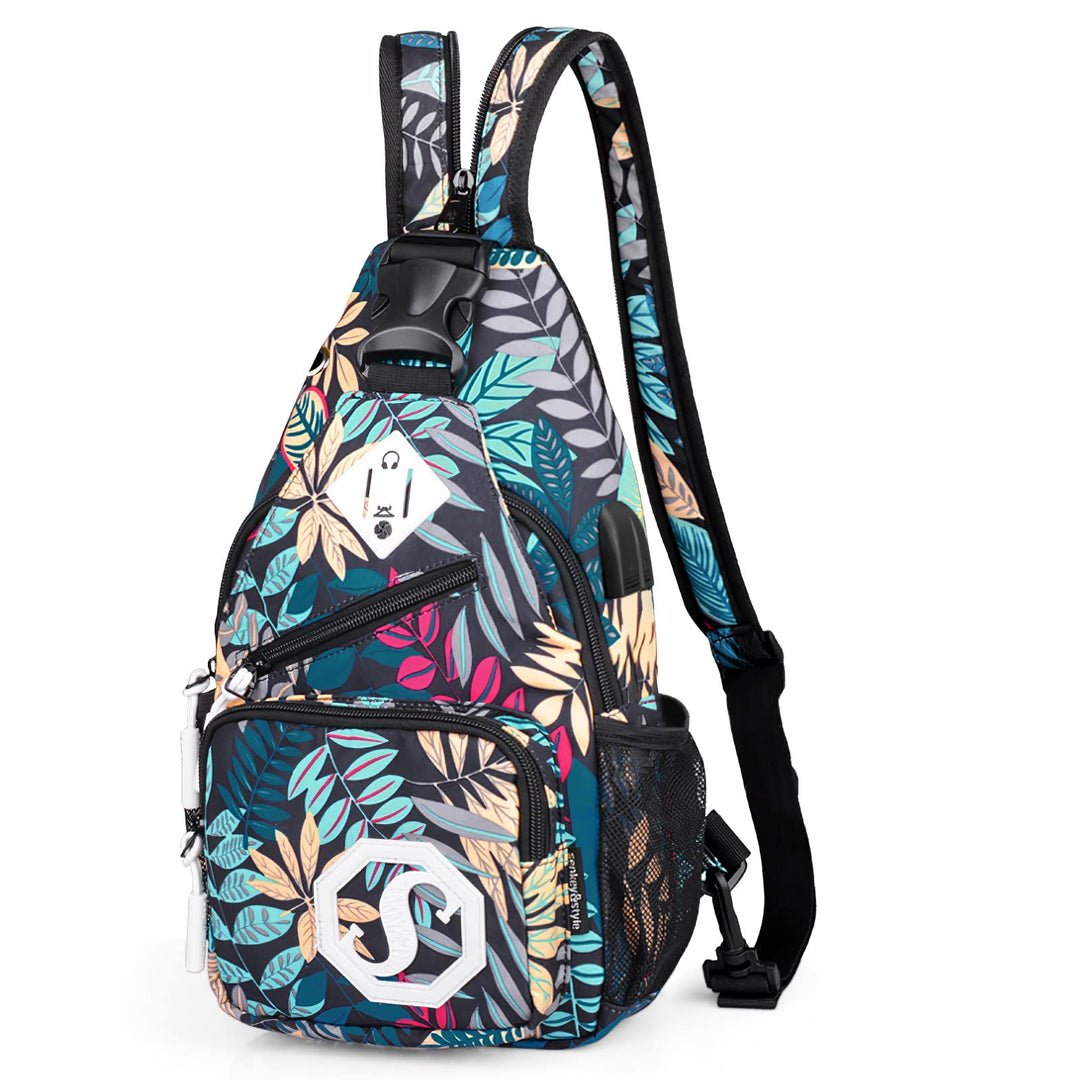 VARLIVOO Mode Damen Sling Bag Crossbody Bag Frauen Schultertasche Umhängetaschen Hiking Reisen Sling