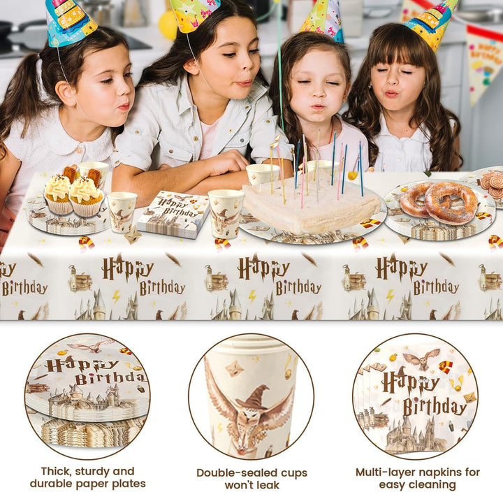 Geburtstagsdeko Partygeschirr Set- 51Pcs Geburtstag Geschirr Tableware Kindergeburtstag Teller Kit P