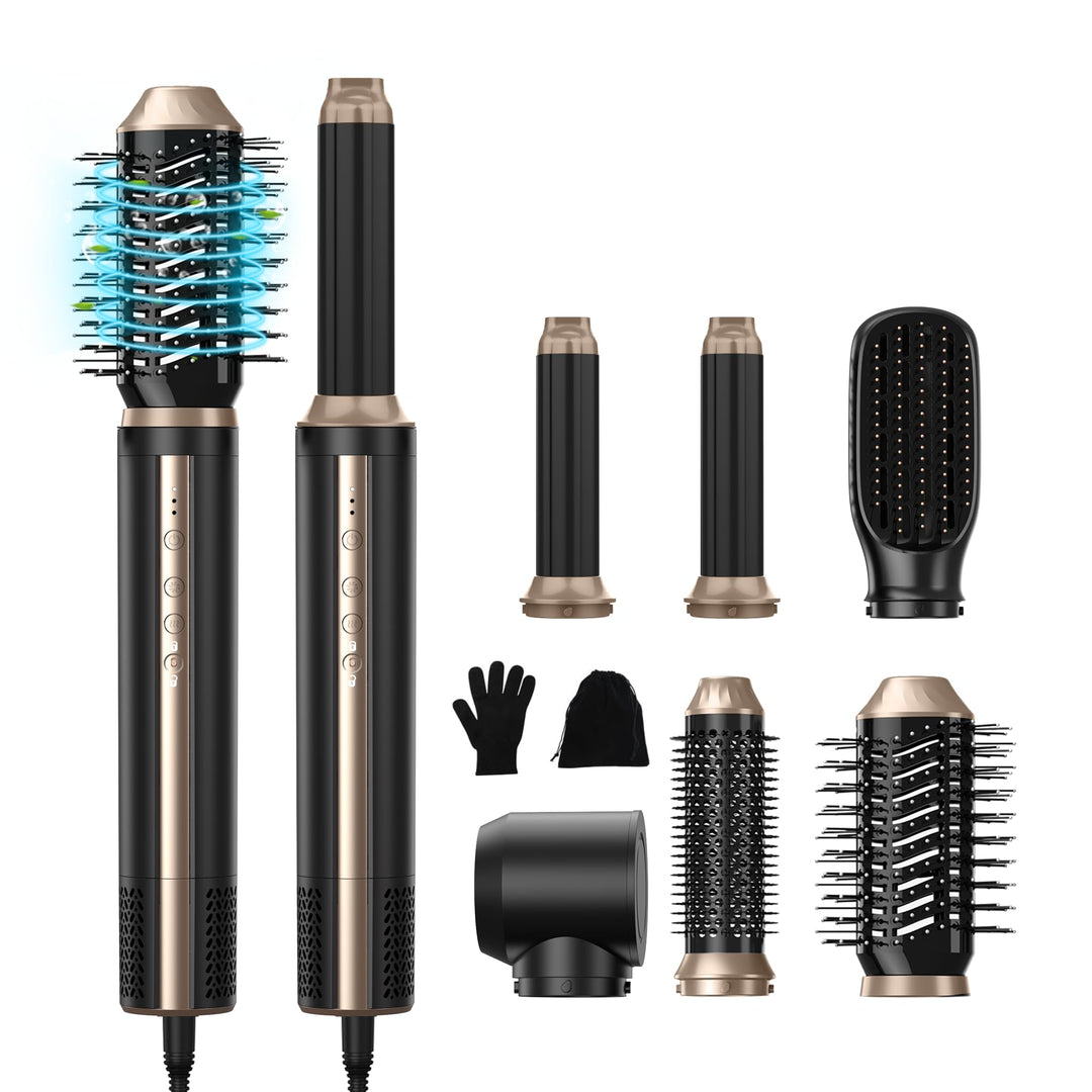 Airstyler 6 in 1 Hairstyler, 1400w Ionen Föhn, 110000 U/Min Multifunktionaler Lockenstab Automatisch