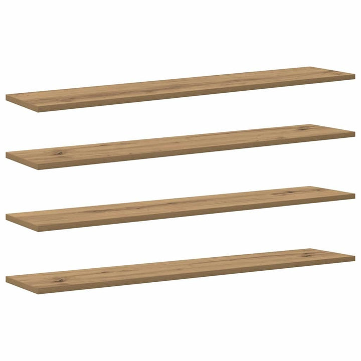 vidaXL Regalbrett 4 pcs Braun 100 x 20 x 1.5 cm Holzwerkstoff, Moderner Bücherregal, rechteckige Abl