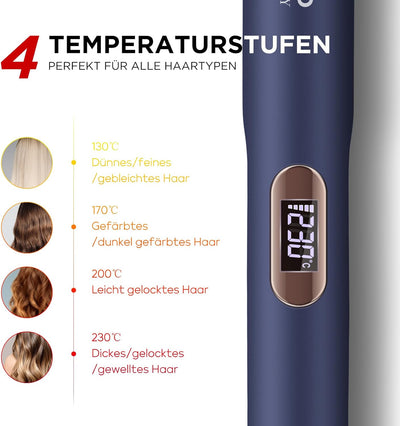 32 MM Glätteisen Locken und Glätten PARWIN PRO BEAUTY Haarglätter, Nano-Titan-Beschichtung Glätteise