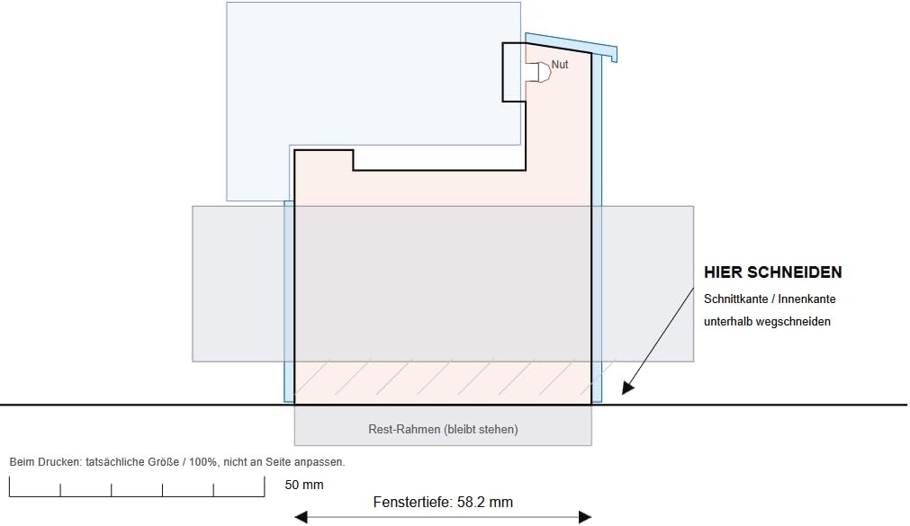 Fensterdurchführung passend für Midea Portasplit Klimaanlagen – Modulares System – Fenster verriegel