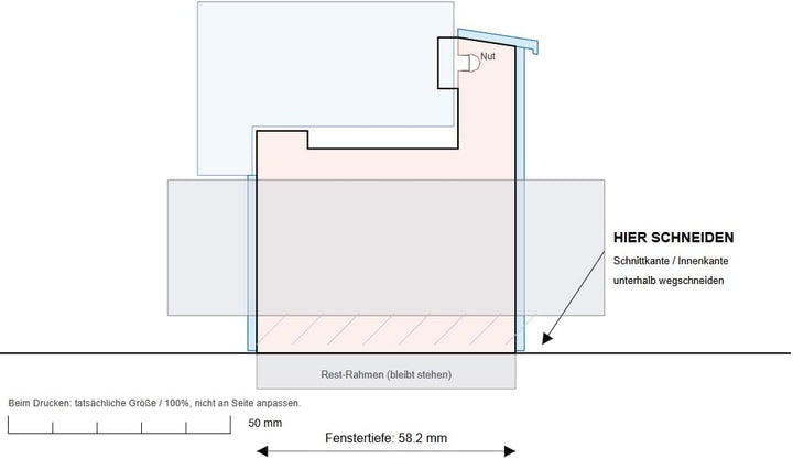 Fensterdurchführung passend für Midea Portasplit Klimaanlagen – Modulares System – Fenster verriegel