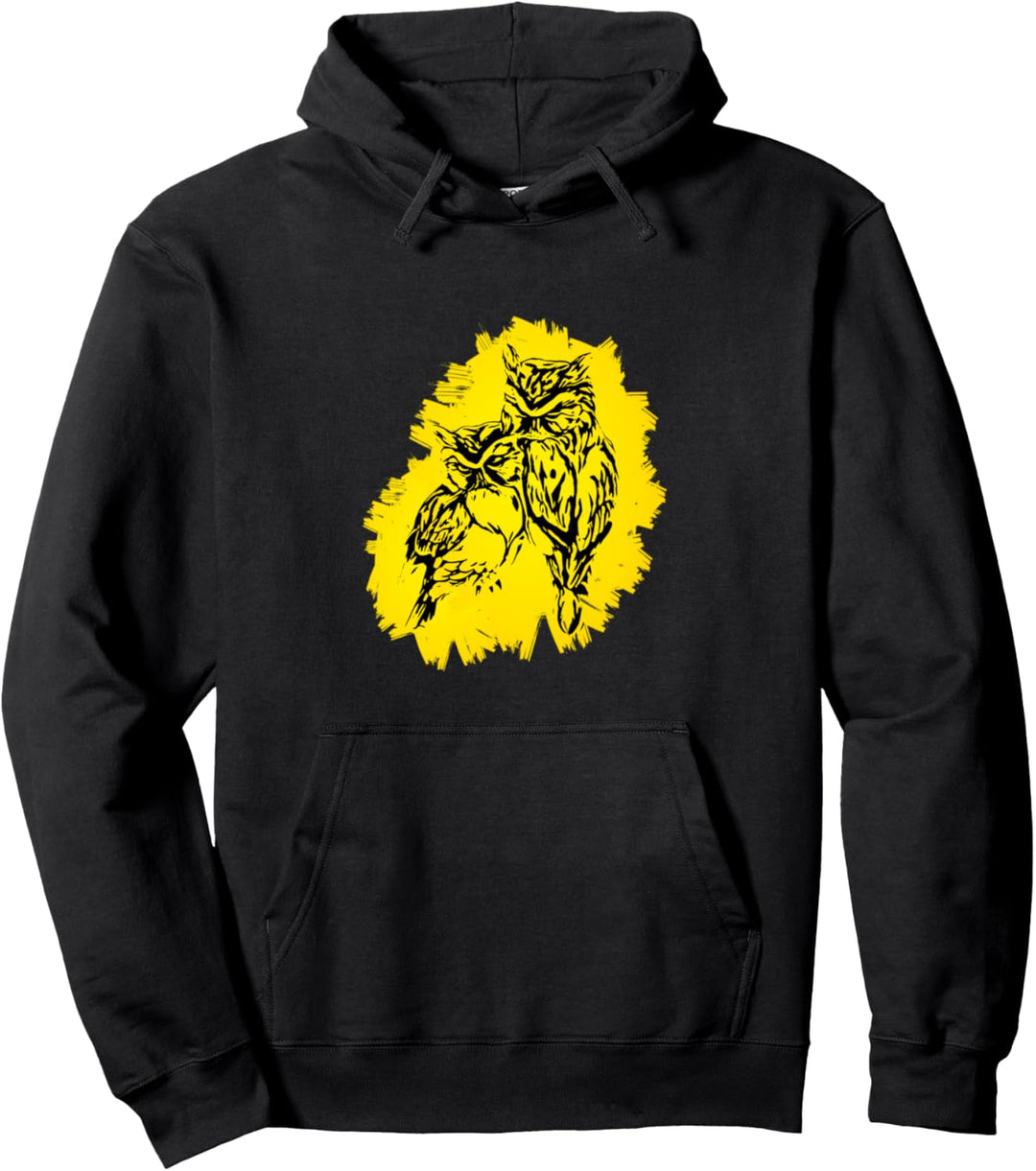 Eule Motiv Raubvogel Vögel Tiere Schnabel Krallen Eulen Pullover Hoodie
