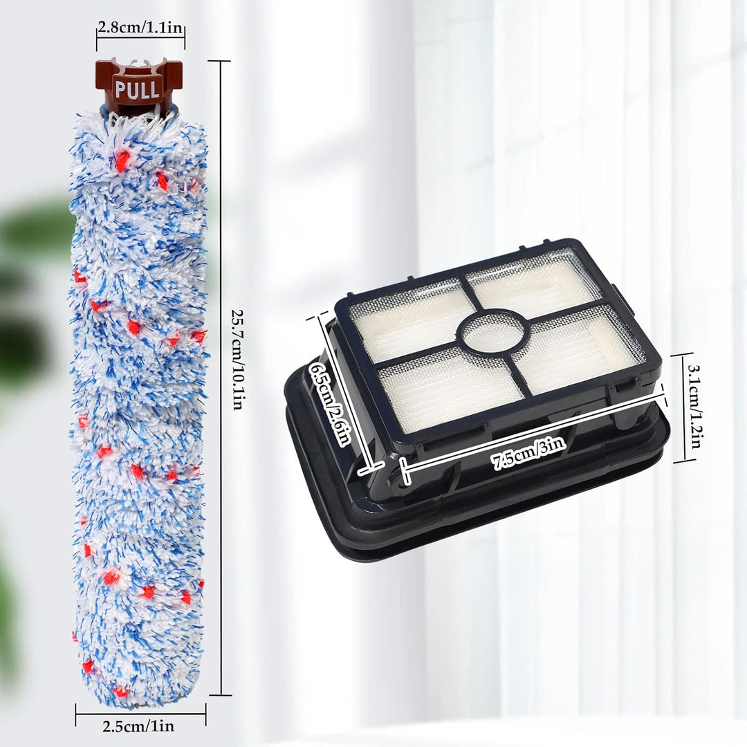 Ersatz-Rollenbürste und Filter Zubehör für Bissell CrossWave C3 / C3 Pro 3551N Nass- und Trockensaug