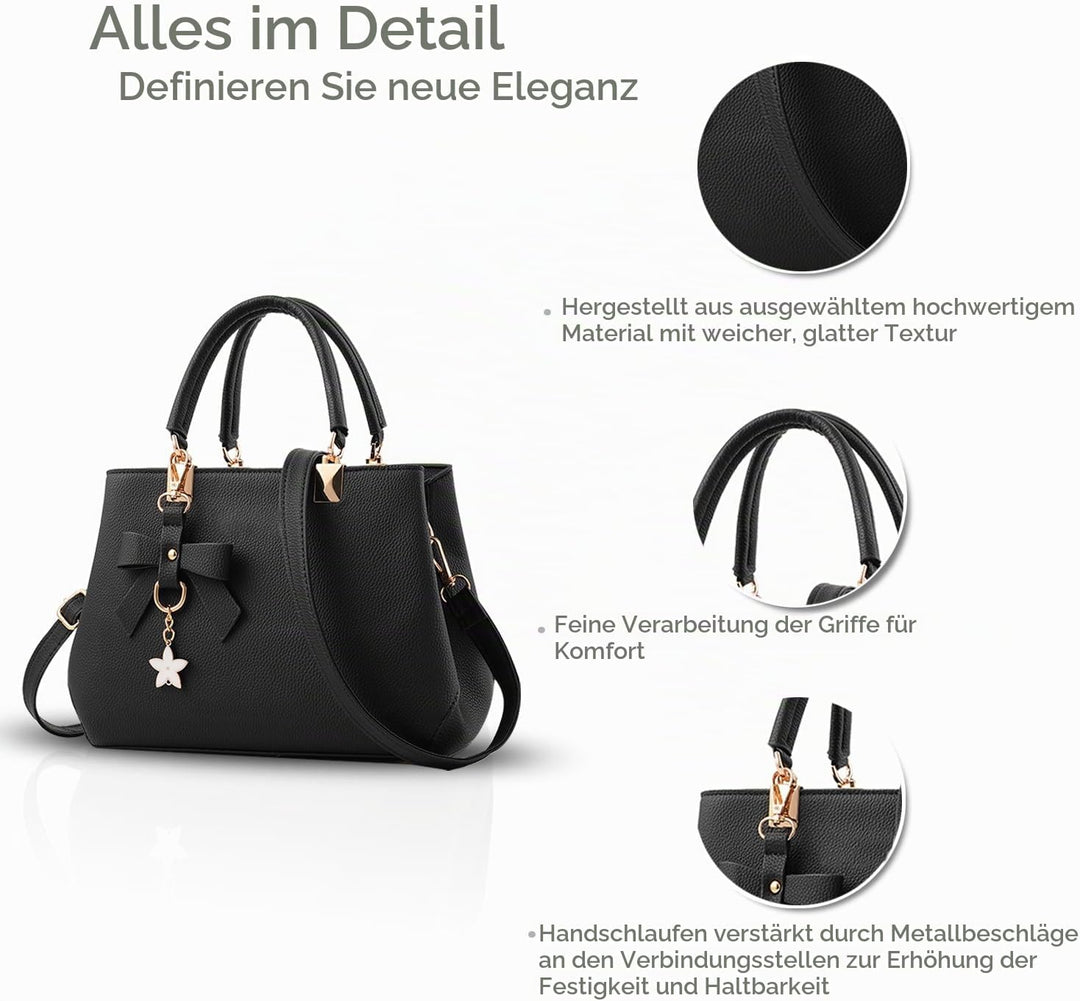 NICOLE &amp; DORIS Damen Handtaschen Designer Tasche Elegante Frauen Umhängetasche PU Leather Shopper He