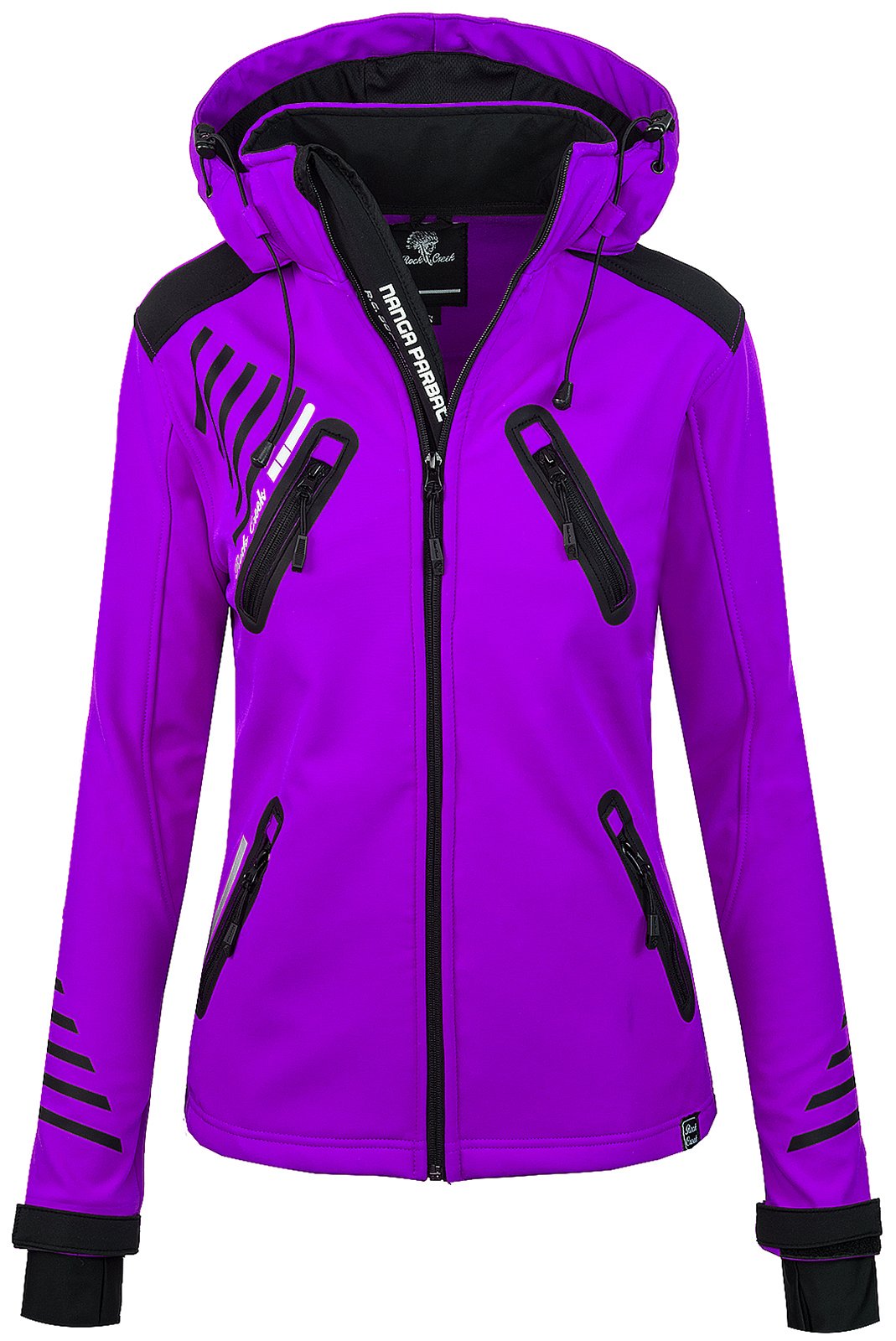 Rock Creek Damen Softshell Jacke Outdoorjacke Windbreaker Übergangs Jacke - Violett - 48/3XL