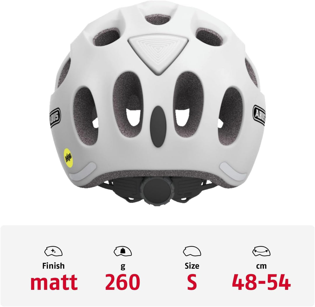 ABUS Kinderhelm Youn-I MIPS - Fahrradhelm mit Licht, Reflektoren und Aufprallschutz (MIPS) - für Mäd