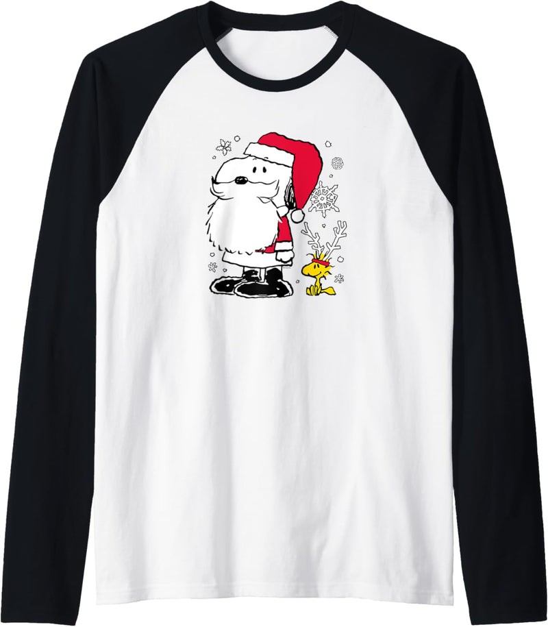 Peanuts - Snoopy Santa Woodstock Rentier Raglan