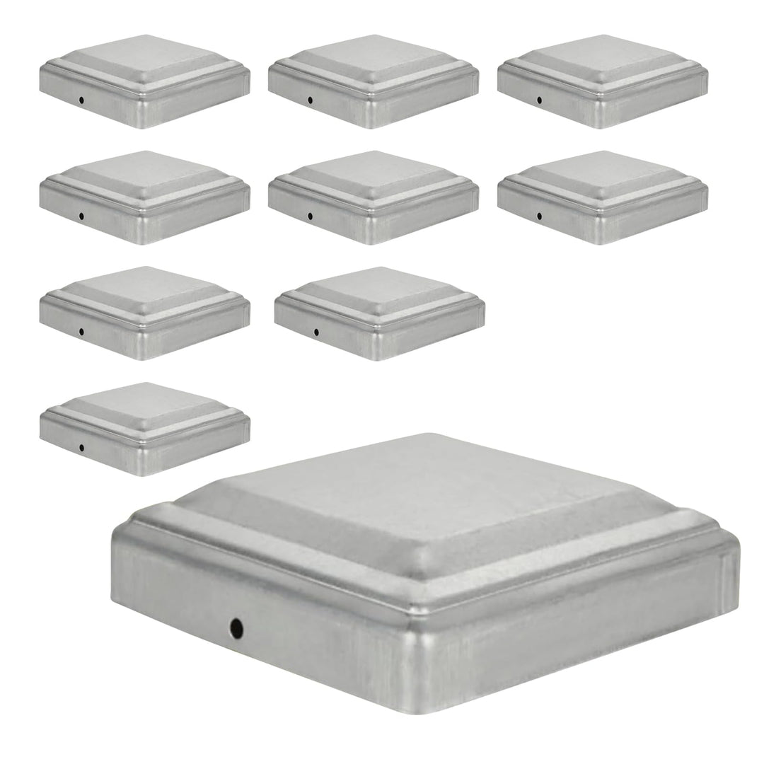 10 Stück Pfostenkappe 12 x 12 cm, Aartner Zaunpfosten Kappen, Abdeckkappen Zaun Pfostenabdeckung für