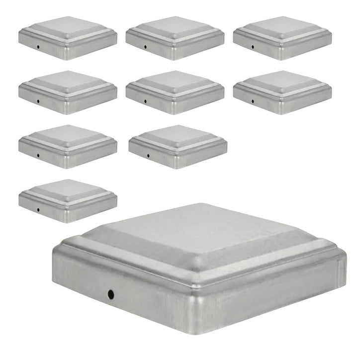 10 Stück Pfostenkappe 12 x 12 cm, Aartner Zaunpfosten Kappen, Abdeckkappen Zaun Pfostenabdeckung für