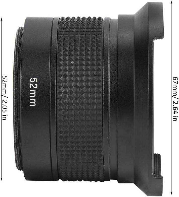 Fisheye-Weitwinkelobjektiv 10 X 10 X 10 52 Mm, 0,35 X Universelles Weitwinkel-Fisheye-Objektiv mit O