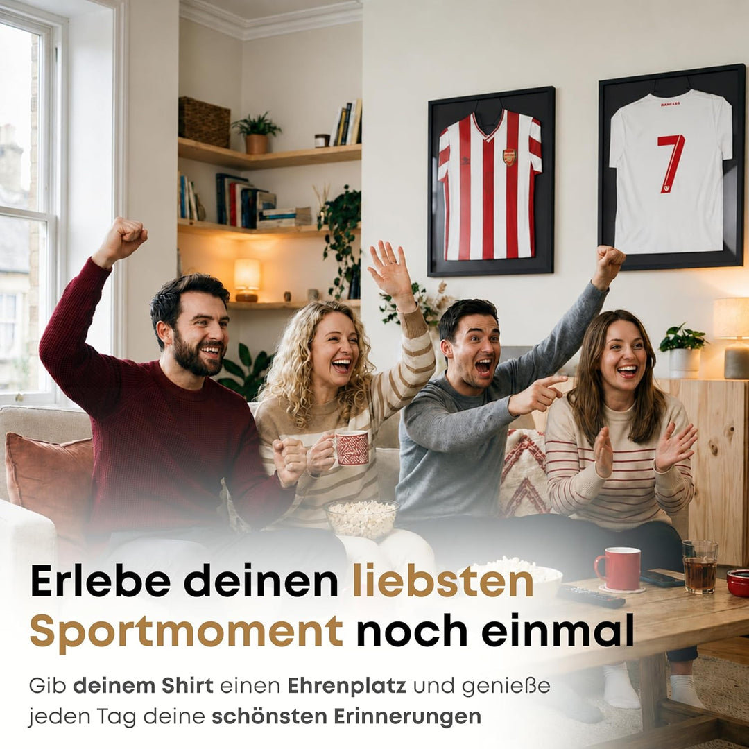 ACAZA Trikotrahmen 60 x 80cm, 3D Bilderrahmen tief zum befüllen mit Fussball-, Eishockey-, Rugby-, N