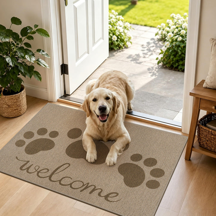 Capslpad Fussmatte aussen und Innen 60 x 90 cm, Waschbar rutschfeste Schmutzfangmatte, Absorbierend
