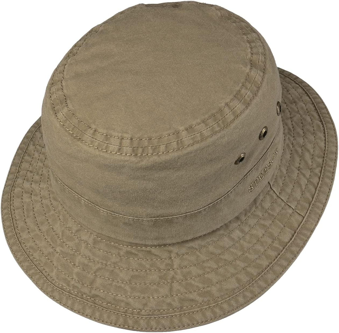 Stetson Reston Freizeithut Damen Herren Schlapphut Bio-Baumwolle Packable Baumwollhut 40-facher UV-S
