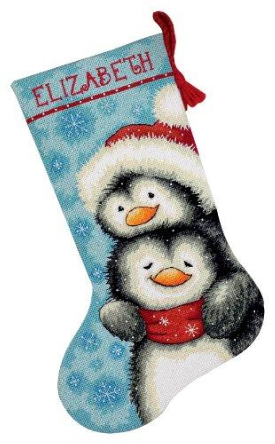 Dimensions Nadelkissenset, Hugging Penquins Hugging Penguins Stitched Wool & Thread, Hugging Penguin