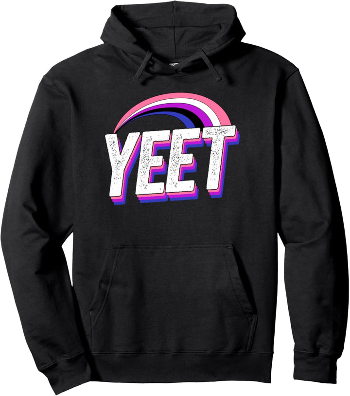 Yeet Meme Genderfluid Pride Flagge Regenbogen Millennial Gen Z Pullover Hoodie