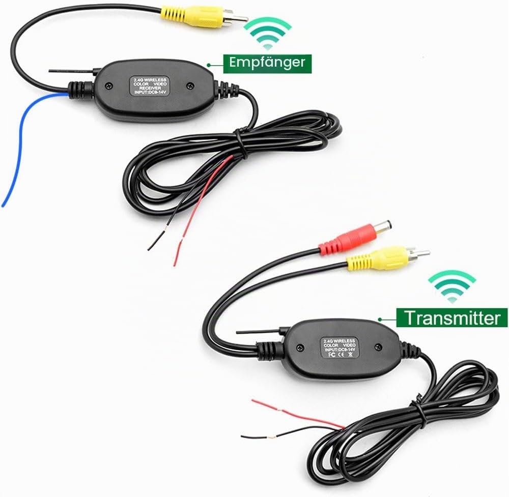 NEU 2.4GHz Wireless Video Rückfahrkamera RCA Video Sender Empfänger Kit für Auto Rückfahrkamera Moni
