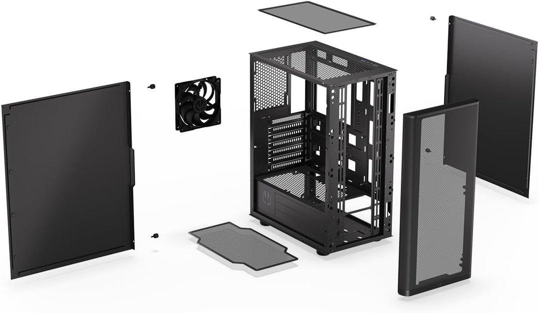 ENDORFY Ventum 200 Solid, ATX Gehäuse, 1x 120mm Lüfter enthalten, Frontblende aus Mesh, Breite Kühlk