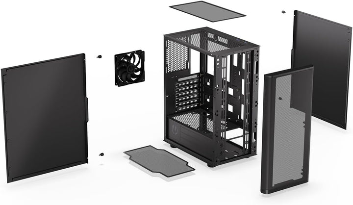 ENDORFY Ventum 200 Solid, ATX Gehäuse, 1x 120mm Lüfter enthalten, Frontblende aus Mesh, Breite Kühlk
