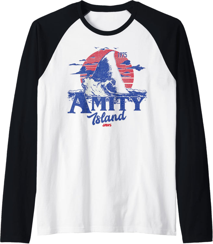 Jaws Retro Sunset Fin Raglan