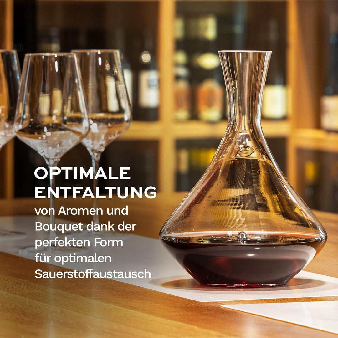 Stölzle Lausitz Dekanter Fire Vulkanos Mundgeblasen 0,75 Liter/Rotwein Dekanter mit besonderer Optik