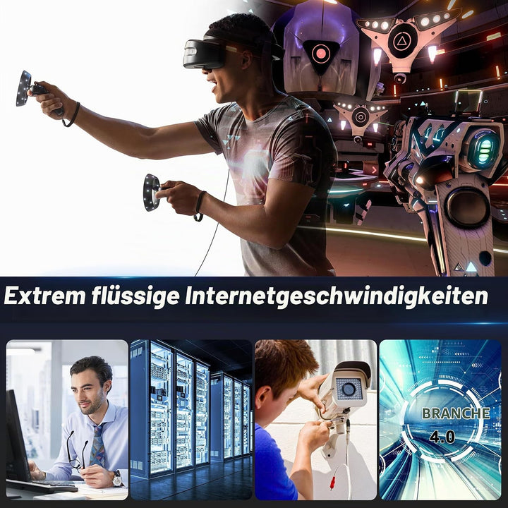 Soibke LAN Kabel 50 Meter, Cat 7 Netzwerkkabel 50m, Geschirmt S/FTP Hochgeschwindigkeit Ethernetkabe